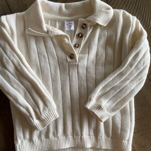 Nordstrom toddler boy cream sweater. Size 12 months